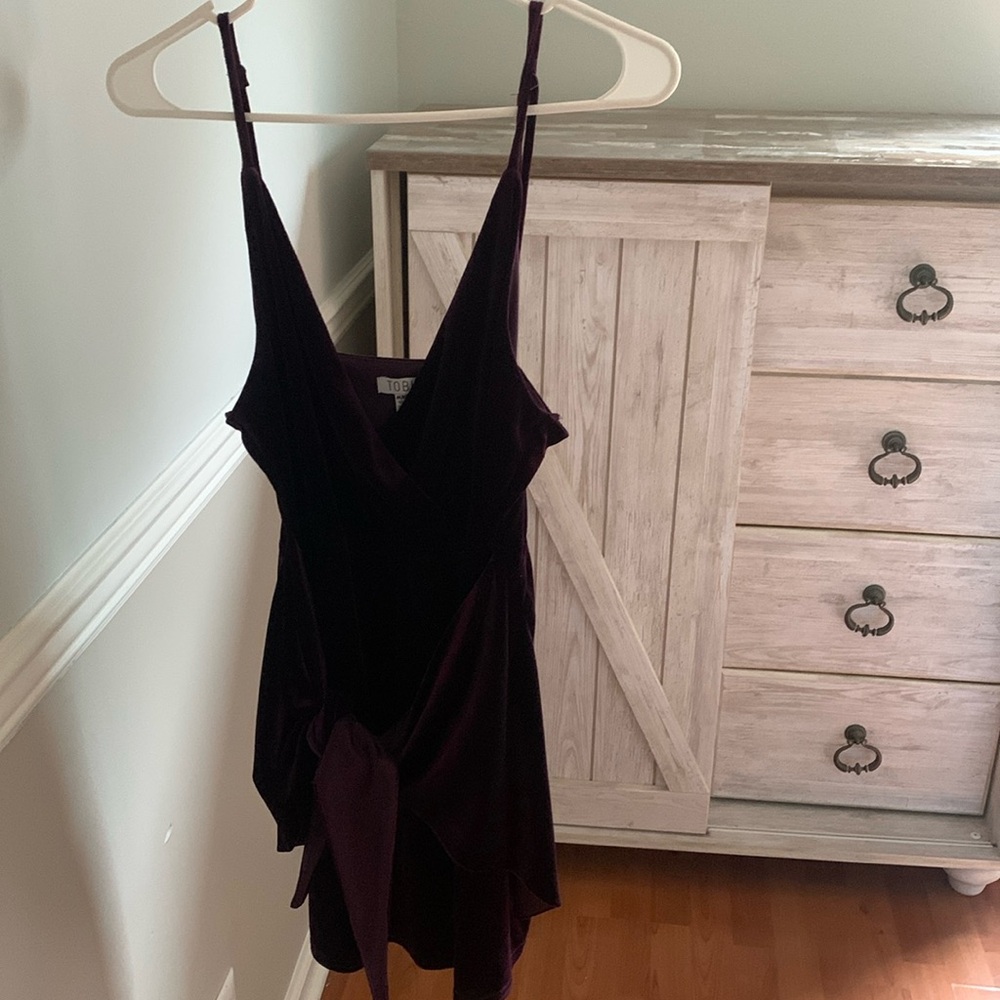 Purple Velvet mini dress, size M